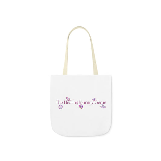 The Healing Journey Gems Canvas Tote Bag with 5-Color Straps