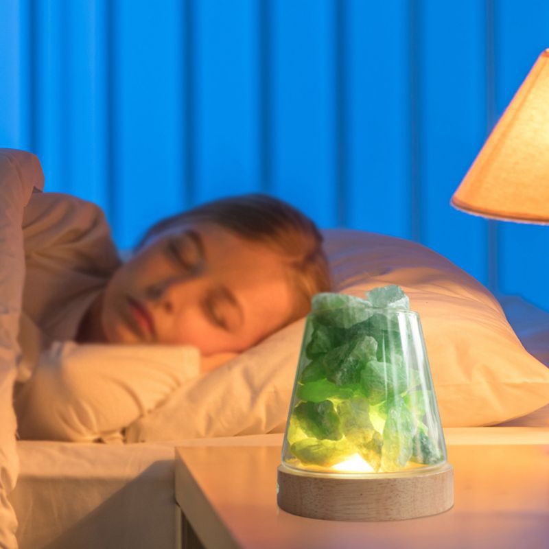 Crystal Salt Rock Lamp with Essential Oil Diffuser Light